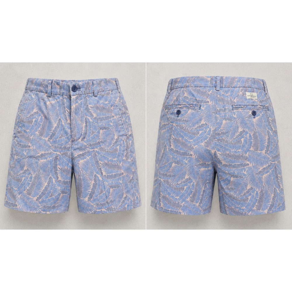 Vineyard Vines Breaker Shorts Mens 30 Pink Blue Palm Leaf Tropical Beach Preppy